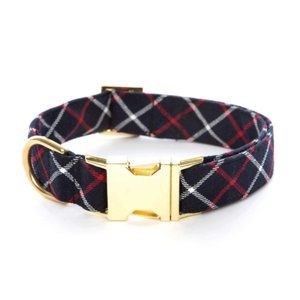 NEW Foggy Dog Oxford Plaid Small Dog Collar